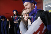 Grant Jones and his wife, Mikayla, following the ceremony. Mikayla will be a third-year Nebraska Law