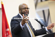 Chancellor Rodney D. Bennett addresses the crowd. The U.S. Department of Agriculture's (USDA's) Agri
