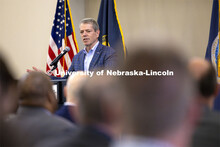 Governor Jim Pillen speaks to the gathering. The U.S. Department of Agriculture's (USDA's) Agricultu