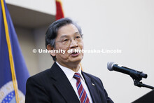 USDA ARS Administrator Simon Liu speaks to the crowd. The U.S. Department of Agriculture's (USDA's) 
