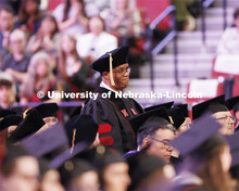 UNLPD Police Chief Hassan Ramzah is acknowledged by the Chancellor during the commencement. Graduate