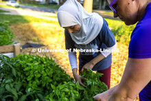 Bailey Feit (right), coordinator of the Lincoln Public Schools/College of Agricultural Sciences and 