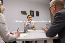Professor Kevin Ruser meets with law students in the Immigration Clinic. College of Law Clinics. Sep