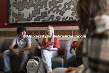 Students study inside the Raikes Schhol. Raikes School photoshoot. October 9, 2024. 
