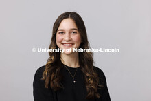 Studio portrait of Emily Shurtliff, Nebraska College Preparatory Academy (NCPA) advisor. December 6,