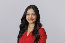 Studio portrait of Dinushi Jayasekara. New Student Enrollment Orientation Leaders. December 13, 2024