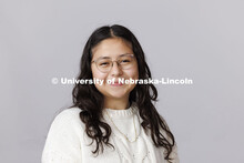 Studio portrait of Deymi Chavez. New Student Enrollment Orientation Leaders. December 13, 2024. 