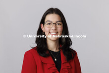 Studio portrait of Dani Gibson. New Student Enrollment Orientation Leaders. December 13, 2024. 