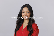 Studio portrait of Dinushi Jayasekara. New Student Enrollment Orientation Leaders. December 13, 2024