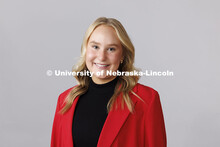 Studio portrait of Halle Settles. New Student Enrollment Orientation Leaders. December 13, 2024. 