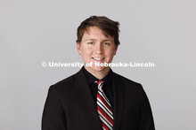 Studio portrait of Parker Wolfe. New Student Enrollment Orientation Leaders. December 13, 2024. 