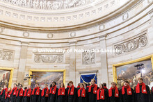 Members of the UNL Choirs perform ‘One Voice’ inside the United States Capitol Rotunda during th