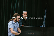 Nathaniel Brown, a senior Music major performs for Iron Barnatan, a classical pianist who is instruc