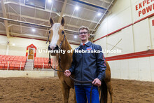 Greg Treffer, a Junior Animal Science and Pre-Veterinary Medicine major, and a member of the UNL Hor