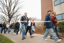 Students and parents walks to the Colosseum on Admitted Students Day. Admitted Student Day is UNL’