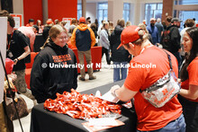 Students help visitors sign in at the Visitor Center. Admitted Students Day. Admitted Student Day is