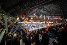Future Huskers and their parents gather for the welcome at the Coliseum for Admitted Students Day. A