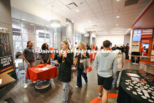 Admitted students and parents check out the different stations at the Nebraska Union on Admitted Stu