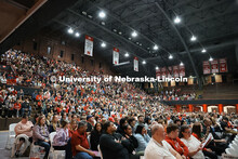 Admitted Student Day pep rally in the Coliseum. Admitted Student Day is UNL’s in-person, on-campus