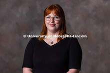 Studio portrait of Claire Bartels, Education Specialist with TRIO Programs. April 11, 2025. 