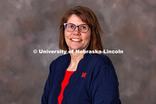 Studio portrait of Deborah VanOverbeke, Professor of Animal Science. April 15, 2025. 