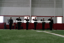 Cadets salute Chancellor Rodney D. Bennett. Joint Service Chancellor’s Review of the ROTC Cadets i