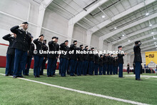 Cadets salute Chancellor Rodney D. Bennett. Joint Service Chancellor’s Review of the ROTC Cadets i