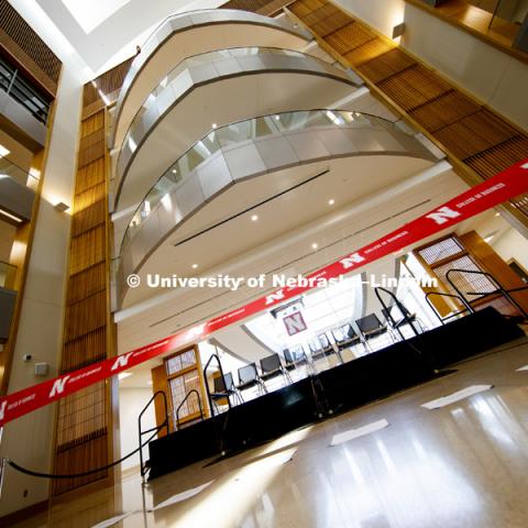 Nebraska College of Business is officially "Open for Business" in their new home, Howard L. Hawks Hall. August 18, 2017. Photo by Craig Chandler / University Communication.