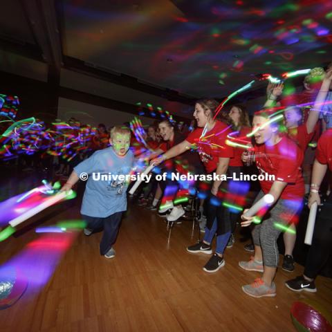 One of the Miracle Kids circles the ballroom during the last song. 1274 Nebraska students signed up to be part of the Huskerthon Dance Marathon for Children's Hospital in Omaha. February 17, 2019. Photo by Craig Chandler / University Communication.