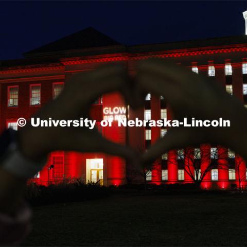 Glow Big Red.  February 14, 2024. Photo by Craig Chandler / University Communication and Marketing
