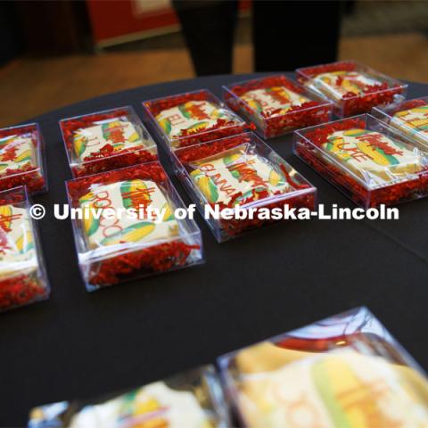 Frosted sugar cookies arranged on a table at the Presidential Scholar breakfast before Admitted Student Day. Admitted Student Day is UNL’s in-person, on-campus event for all admitted students. March 23, 2024. Photo by Craig Chandler / University Communication and Marketing.